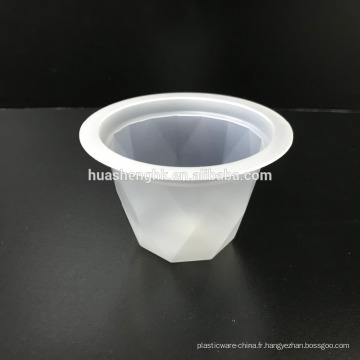Tasse de boisson en plastique jetable en forme de diamant de qualité alimentaire (160 ml)